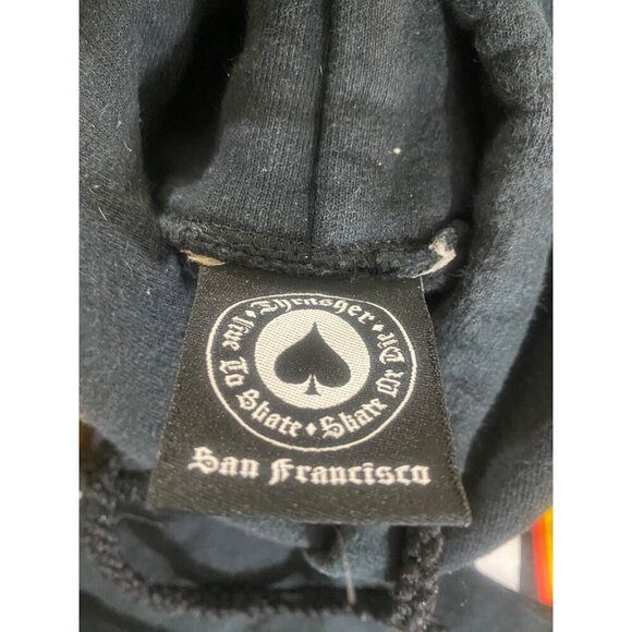 Vintage Thrasher Unisex Black Hooded Skater Sweater Skateboarding - Medium - Picture 10 of 12